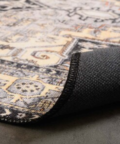 Vintage vloerkleed - Fade Mellow grijs - close up vouw, thumbnail