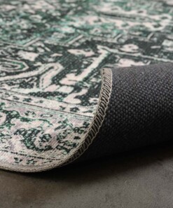 Vintage vloerkleed - Fade No.3 groen - close up vouw, thumbnail Vintage vloerkleed - Fade No.3 groen - close up vouw, thumbnail