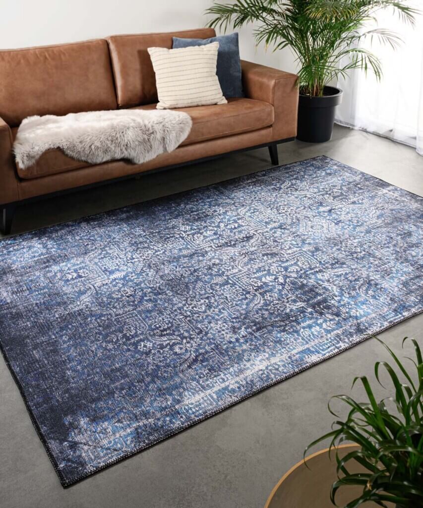 Vintage vloerkleed - Fade Stellar blauw/zilver Vintage vloerkleed - Fade Stellar blauw/zilver