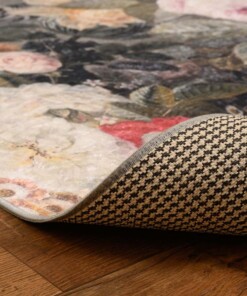 Vloerkleed bloemen wasbaar - Moderna multi - close up vouw, thumbnail Vloerkleed bloemen wasbaar - Moderna multi - close up vouw, thumbnail