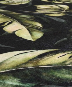 Vloerkleed jungle wasbaar - Moderna groen - close up materiaal, thumbnail