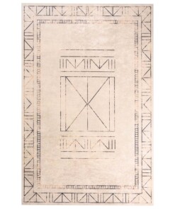 Design vloerkleed wasbaar - Moderna ivoor/goud - overzicht boven, thumbnail