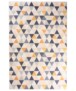Geometrisch vloerkleed wasbaar - Moderna blauw/geel - overzicht boven, thumbnail