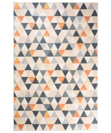 Geometrisch vloerkleed wasbaar - Moderna groen/geel - overzicht boven, thumbnail