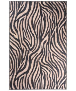 Zebra vloerkleed wasbaar - Moderna zwart/bruin - overzicht boven
