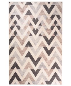 Zigzag vloerkleed wasbaar - Moderna bruin - overzicht boven, thumbnail Zigzag vloerkleed wasbaar - Moderna bruin - overzicht boven, thumbnail