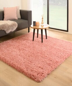 Vierkant hoogpolig vloerkleed - Cozy Shaggy - roze - sfeer