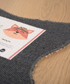 Vloerkleed vos kinderkamer - Wasbaar terra - close up, thumbnail