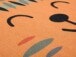 Vloerkleed leeuw kinderkamer - Wasbaar terra - close up, thumbnail
