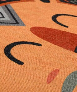 Vloerkleed leeuw kinderkamer - Wasbaar terra - close up, thumbnail Vloerkleed leeuw kinderkamer - Wasbaar terra - close up, thumbnail