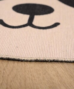 Vloerkleed pandabeer kinderkamer - Wasbaar wit/zwart - close up, thumbnail Vloerkleed pandabeer kinderkamer - Wasbaar wit/zwart - close up, thumbnail