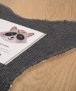 Vloerkleed wasbeer kinderkamer - Wasbaar grijs - close up, thumbnail