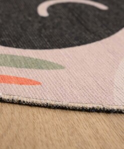 Vloerkleed wasbeer kinderkamer - Wasbaar grijs - close up, thumbnail