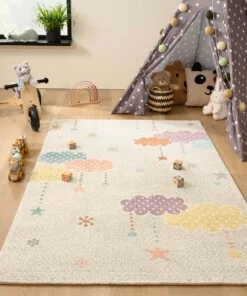 Vloerkleed kinderkamer wolk - Snoozy wit/multi