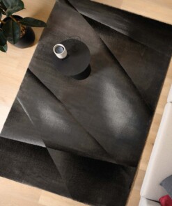 Abstract vloerkleed - Vision zwart/grijs