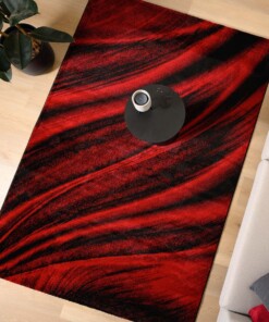 Modern vloerkleed - Vision rood/zwart