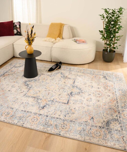 Vintage vloerkleed - Classic Arthur crème/blauw