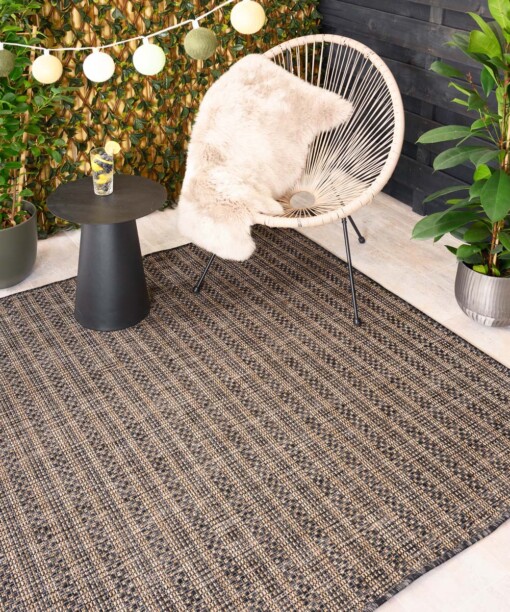 Buitenkleed - Horizon Beach zwart/beige