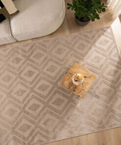 Scandinavisch vloerkleed - Contour Diamond beige