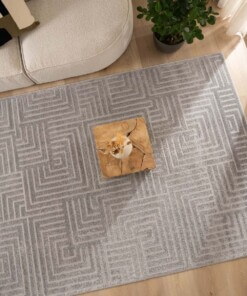 Vierkant vloerkleed Scandinavisch - Contour Gem grijs