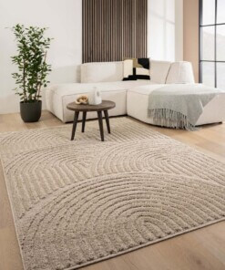 Scandinavisch vloerkleed - Arc Curve beige