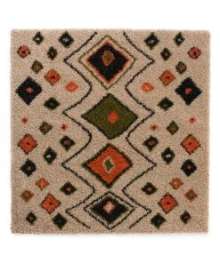 Vierkant hoogpolig vloerkleed bohemian Artisan - beige/multi