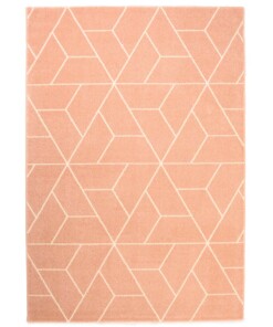 Geometrisch vloerkleed - Aria Pyramid lichtroze - overzicht