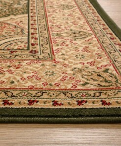 Perzisch tapijt - Mirage Majesty groen/beige - close up