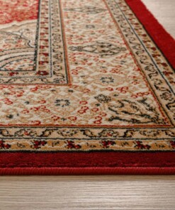 Perzisch tapijt - Mirage Majesty rood/beige - close up