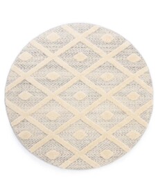 Rond vloerkleed Scandinavisch - Fjord Reise grijs/crème - overzicht, thumbnail Rond vloerkleed Scandinavisch - Fjord Reise grijs/crème - overzicht, thumbnail