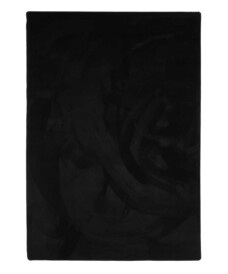 Zacht vloerkleed - Plush zwart - overzicht, thumbnail