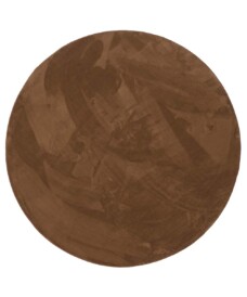 Rond zacht vloerkleed - Plush bruin - overzicht, thumbnail Rond zacht vloerkleed - Plush bruin - overzicht, thumbnail