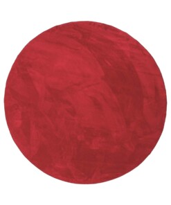 Rond zacht vloerkleed - Plush rood - overzicht