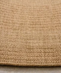 Jute buitenkleed rond - Sunset Spirit beige/wit - close up