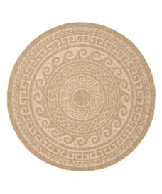 Jute buitenkleed rond - Sunset Shores beige/wit - overzicht, thumbnail Jute buitenkleed rond - Sunset Shores beige/wit - overzicht, thumbnail