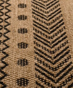 Jute buitenkleed - Boho Mandala beige/zwart - close up