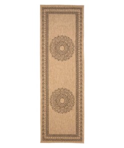 Jute balkonkleed - Boho Mandala beige/zwart - overzicht