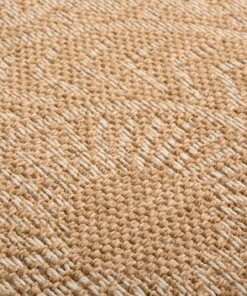 Jute buitenkleed - Boho Mandala beige/wit - close up, thumbnail