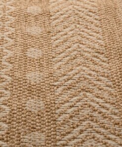 Jute buitenkleed - Boho Mandala beige/wit - close up