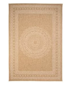 Jute buitenkleed - Boho Mandala beige/wit - overzicht