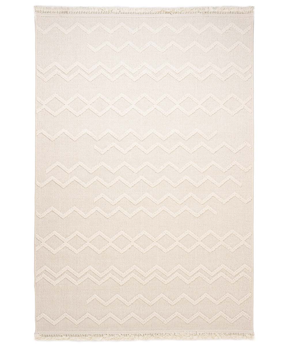 Japandi vloerkleed - Knit Aura wit - overzicht