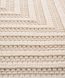 Japandi vloerkleed - Knit Elevate wit - close up
