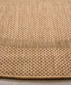 Rond buitenkleed - Sunset beige - close up
