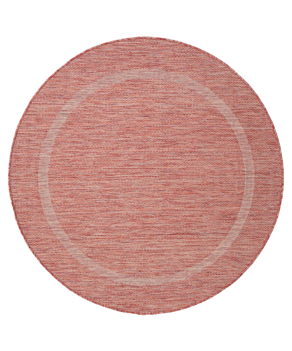 Rond buitenkleed - Sunset rood - overzicht