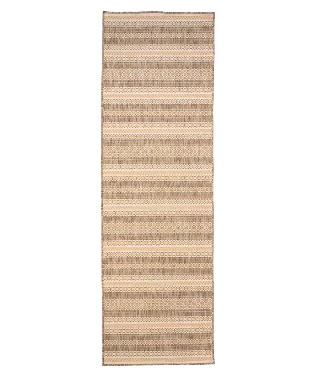 Balkonkleed strepen - Coastal Path beige - overzicht