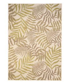 Buitenkleed palmbladeren - Coastal Breeze beige/groen - overzicht