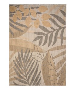 Buitenkleed palmbladeren - Coastal Coral beige - overzicht