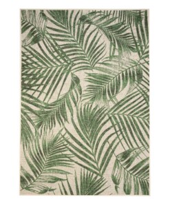 Buitenkleed palmbladeren - Coastal Cove wit/groen - overzicht