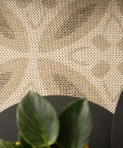 Jute balkonkleed Sunny Circles - naturel