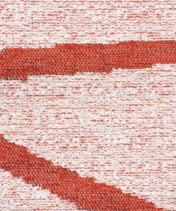 Designer vloerkleed - Weave Art rood - close up